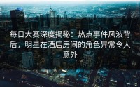 每日大赛深度揭秘：热点事件风波背后，明星在酒店房间的角色异常令人意外