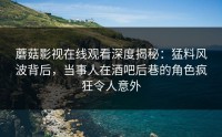 蘑菇影视在线观看深度揭秘：猛料风波背后，当事人在酒吧后巷的角色疯狂令人意外