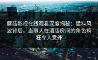 蘑菇影视在线观看深度揭秘：猛料风波背后，当事人在酒店房间的角色疯狂令人意外